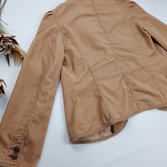 LOFT Maternity Tan Corduroy Coat Size 8 - Picture 3 of 14